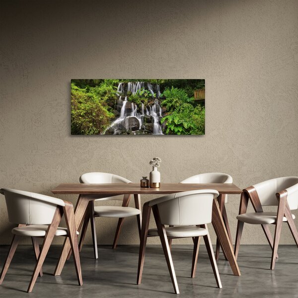 Slika slapa u tropskoj šumi (120x50 cm)