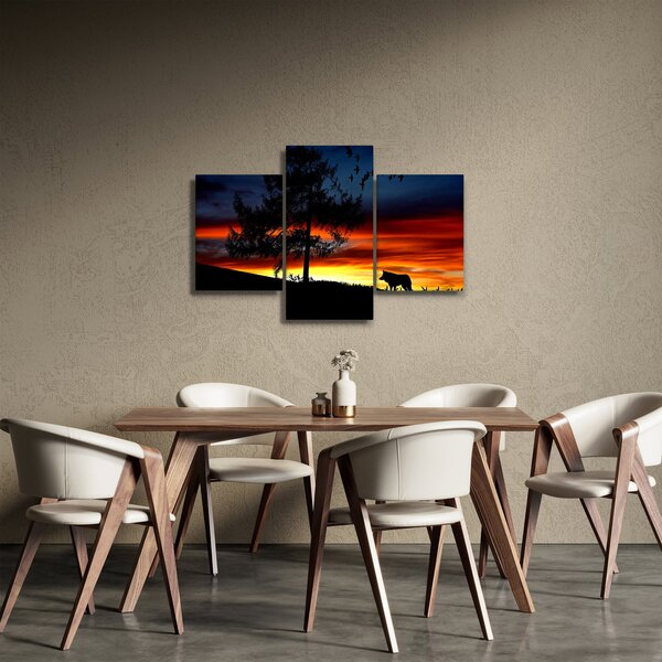 Slika - Silueta vuka (90x60 cm)