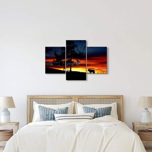 Slika - Silueta vuka (90x60 cm)