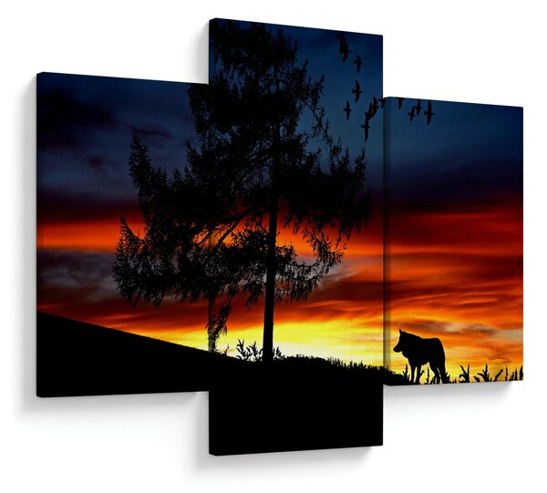Slika - Silueta vuka (90x60 cm)
