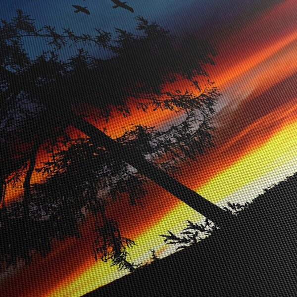 Slika - Silueta vuka (90x60 cm)