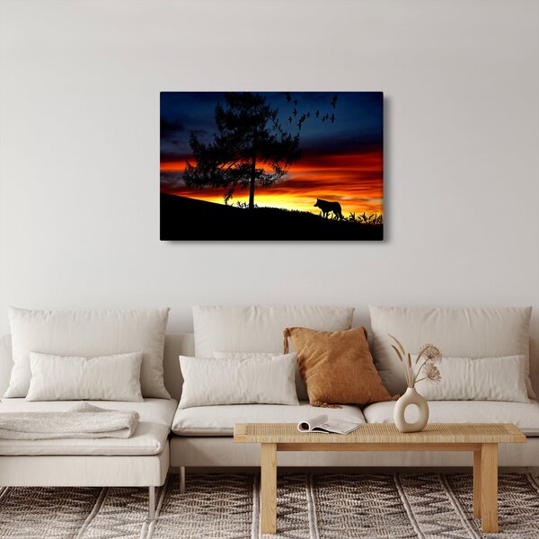 Slika - Silueta vuka (90x60 cm)