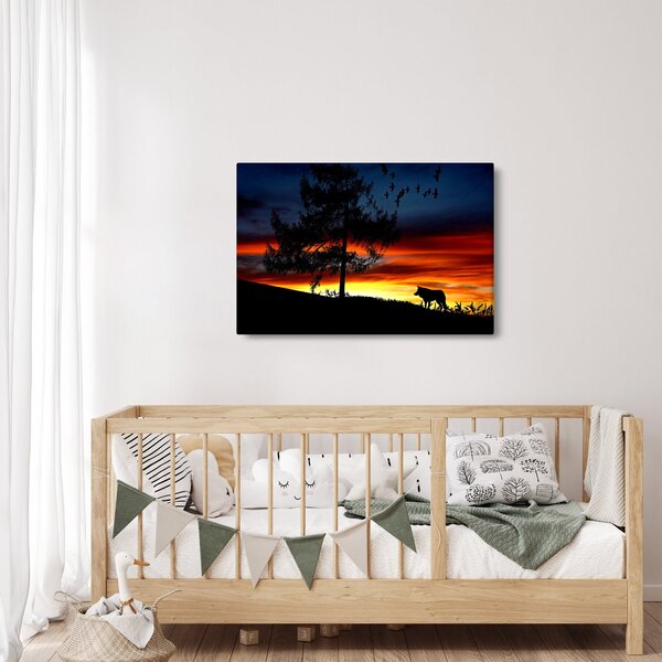 Slika - Silueta vuka (90x60 cm)
