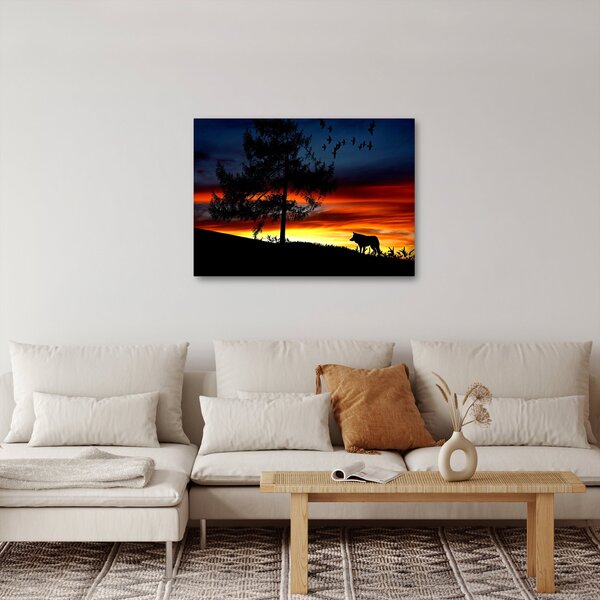 Slika - Silueta vuka (70x50 cm)