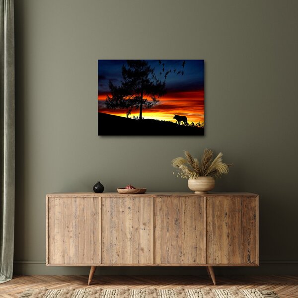 Slika - Silueta vuka (70x50 cm)