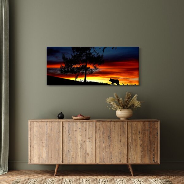 Slika - Silueta vuka (120x50 cm)