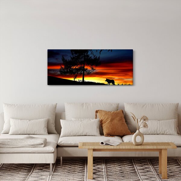 Slika - Silueta vuka (120x50 cm)