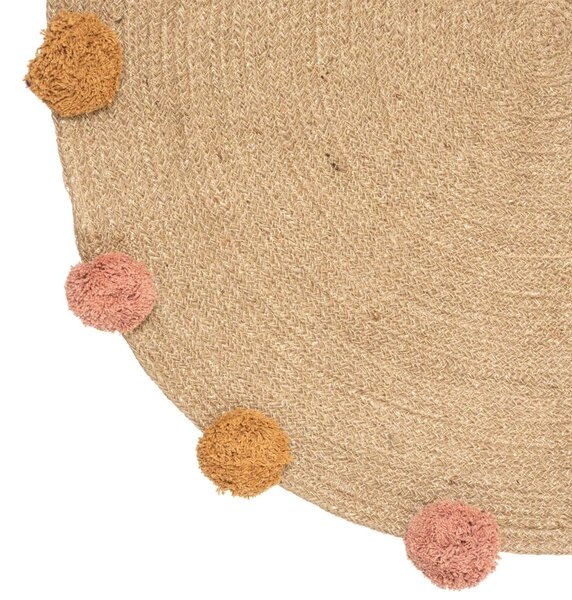 Dječji tepih od jute POMPONS 78 cm