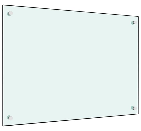 VidaXL Kuhinjska zaštita od prskanja bijela 70 x 50 cm kaljeno staklo