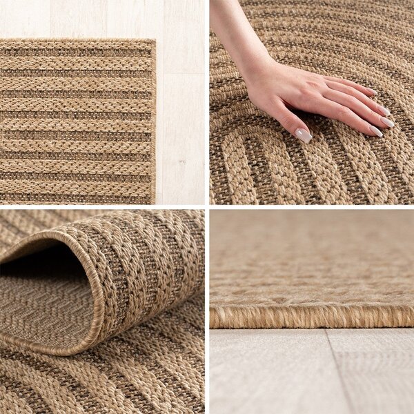 Smeđi okrugao unutarnji i vanjski tepih ø 120 cm Timber 1401 – Ayyildiz Carpets