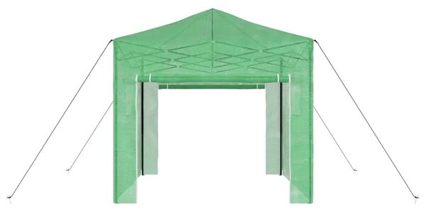Staklenik s sklopivim okvirom Zelena 290 x 290 x 315 cm Željezo - 290 x 290 x 315 cm