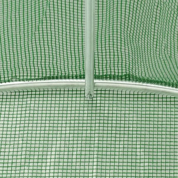 Staklenik s čeličnim okvirom zeleni 24 m² 6 x 4 x 2 m - Zelena 6 x 4 x 2 m