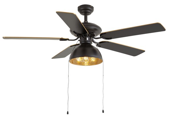 Stropni ventilator crni s bež 130 cm s poteznim prekidačem - Mistral Magna