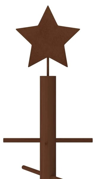 Drveno božićno drvce 210 cm Bambus i masivno borovo drvo - 210 cm Tamno smeđa