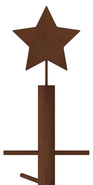 Drveno božićno drvce 180 cm Bambus i masivno borovo drvo - 180 cm Tamno smeđa