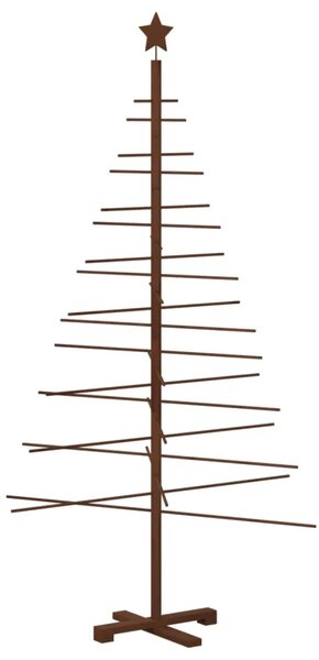 Drveno božićno drvce 180 cm Bambus i masivno borovo drvo - 180 cm Tamno smeđa