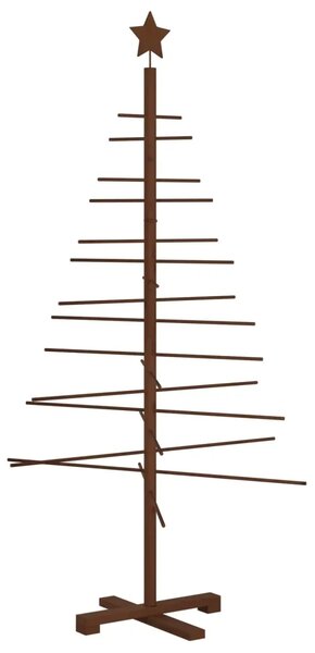 Drveno božićno drvce 150 cm Bambus i masivno borovo drvo - 150 cm Tamno smeđa