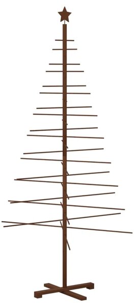 Drveno božićno drvce 210 cm Bambus i masivno borovo drvo - 210 cm Tamno smeđa
