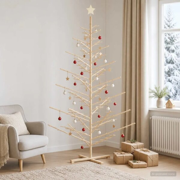 Drveno božićno drvce KOTKA 240 cm Masivna borovina Prirodno - 240 cm Prirodna (neobrađena)
