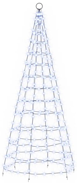 Božićno drvce od svjetlosnih niti s klinom i jarbolom 180 cm - Plava 180 cm