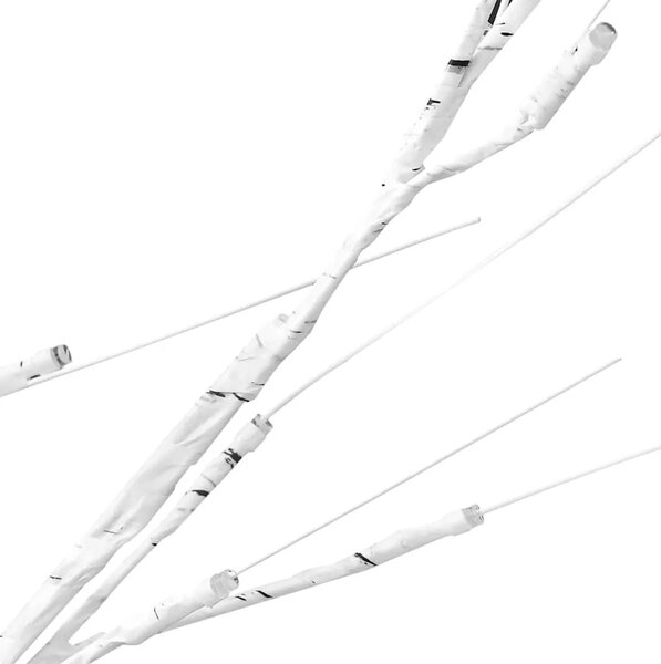LED drvo bijele breze sa 128 toplih bijelih LED žarulja 220 cm - 220 cm