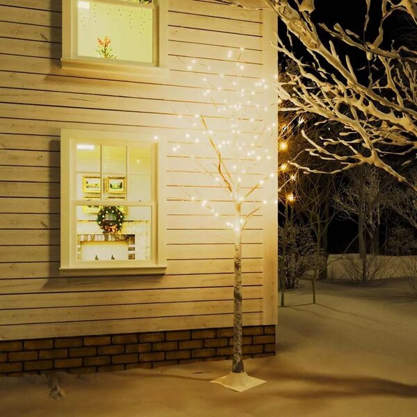 LED drvo bijele breze sa 128 toplih bijelih LED žarulja 220 cm - 220 cm