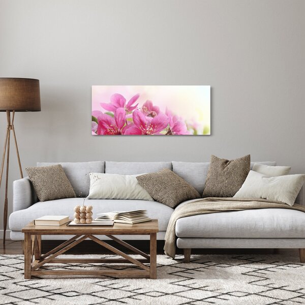 Slika - Ružičasto cvijeće (120x50 cm)