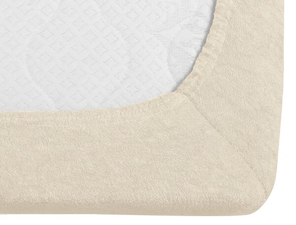 Flisirana napeta plahta MOLTON krem 180 x 200 cm