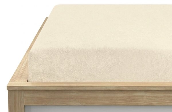 Flisirana napeta plahta MOLTON krem 180 x 200 cm