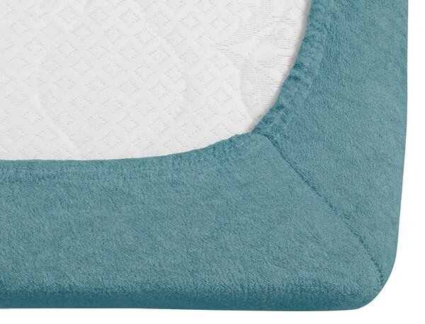 Molton fleec nasadarena plahta modrozelena 90 x 200 cm