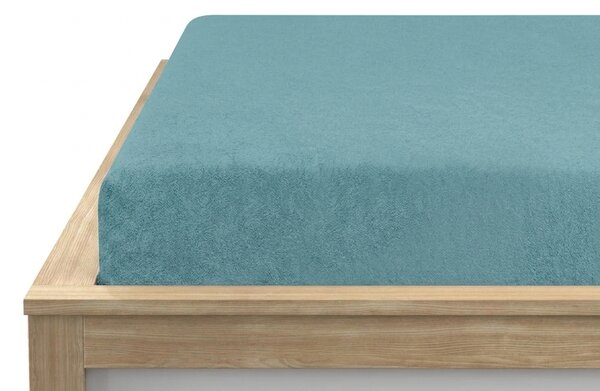 Molton fleec nasadarena plahta modrozelena 90 x 200 cm