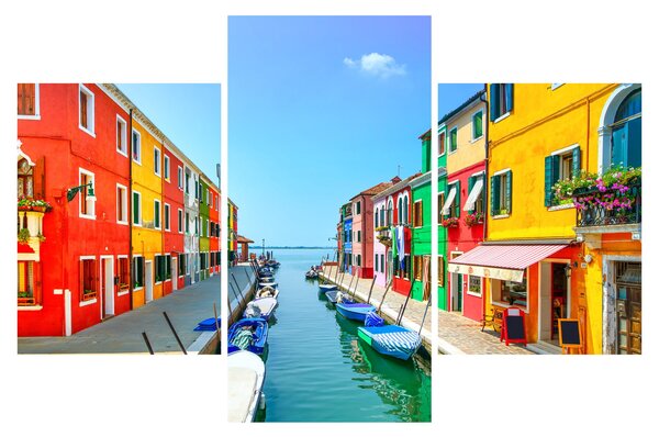 Slika - Otok Burano, Venecija, Italija (90x60 cm)