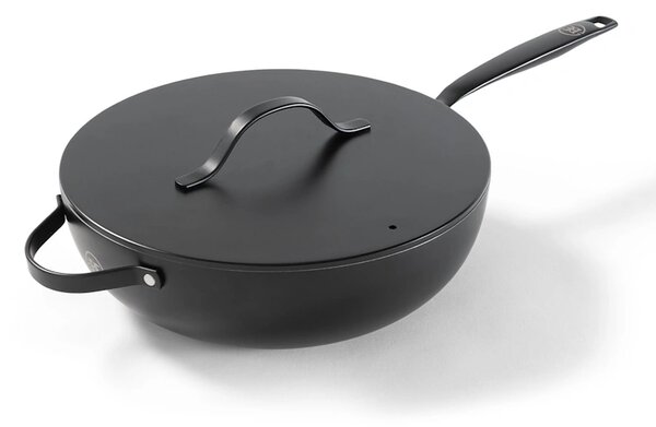 BE Living Wok tava s poklopcem Essential Black 30 cm