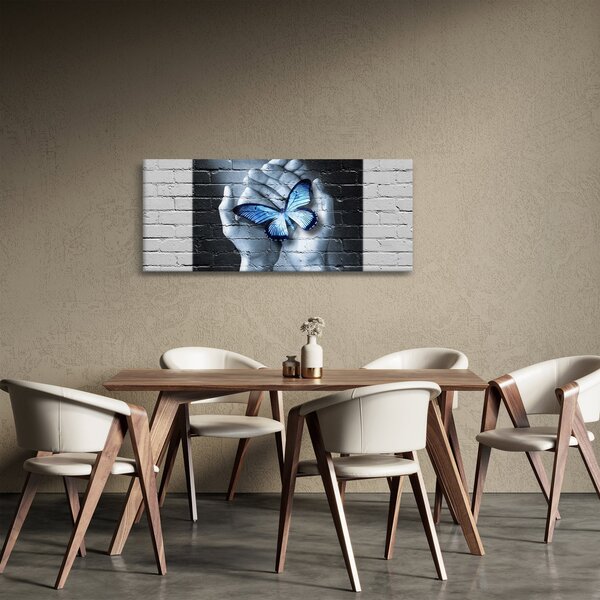 Slika - Leptir na zidu (120x50 cm)