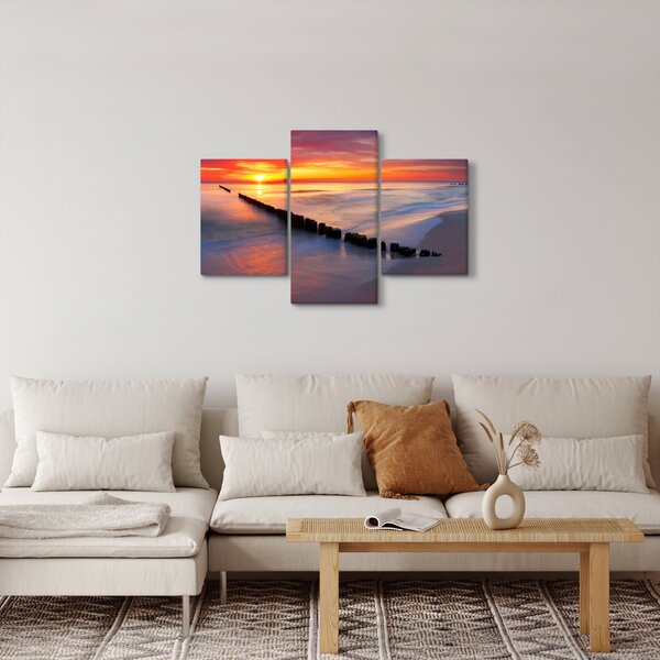 Slika - Zalazak sunca, Baltičko more, Poljska (90x60 cm)