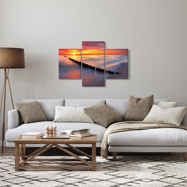 Slika - Zalazak sunca, Baltičko more, Poljska (90x60 cm)