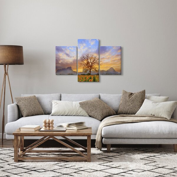 Slika - Pejzaž sa suncokretima (90x60 cm)