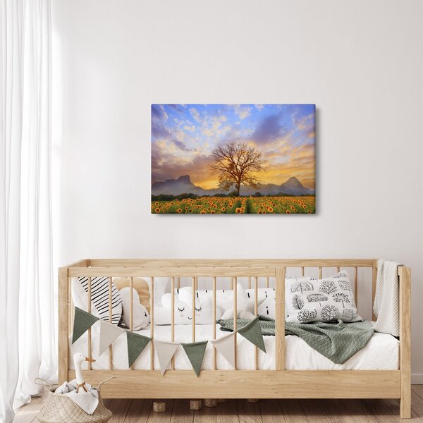 Slika - Pejzaž sa suncokretima (90x60 cm)