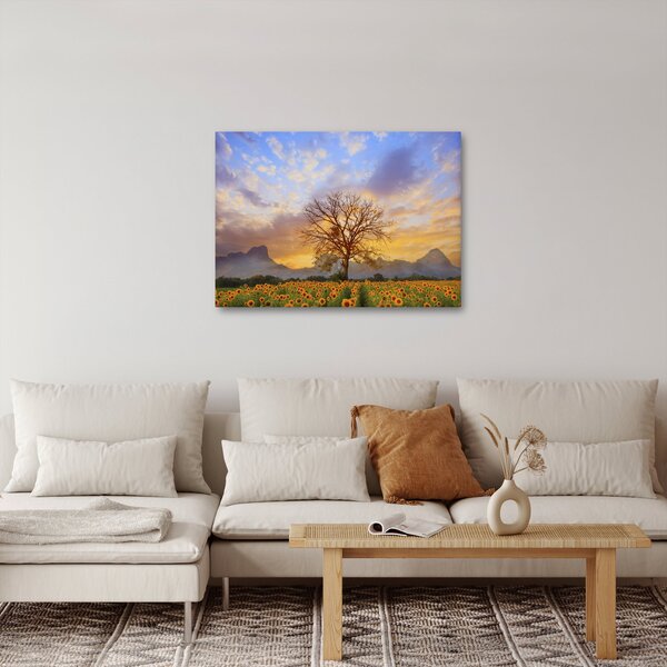 Slika - Pejzaž sa suncokretima (70x50 cm)