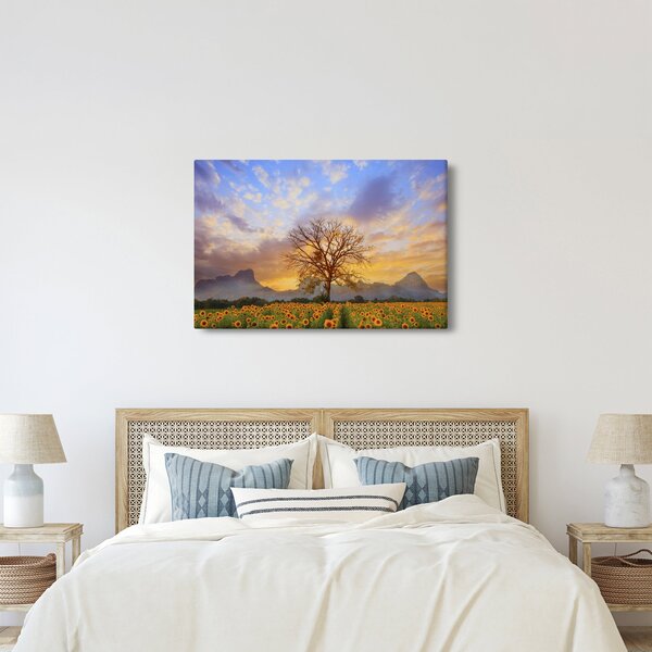 Slika - Pejzaž sa suncokretima (90x60 cm)