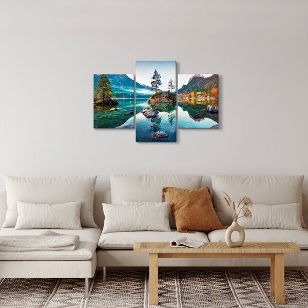 Slika - Jezero Hintersee, Bavarske Alpe, Austrija (90x60 cm)