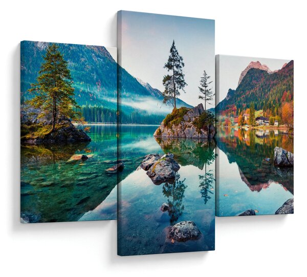 Slika - Jezero Hintersee, Bavarske Alpe, Austrija (90x60 cm)