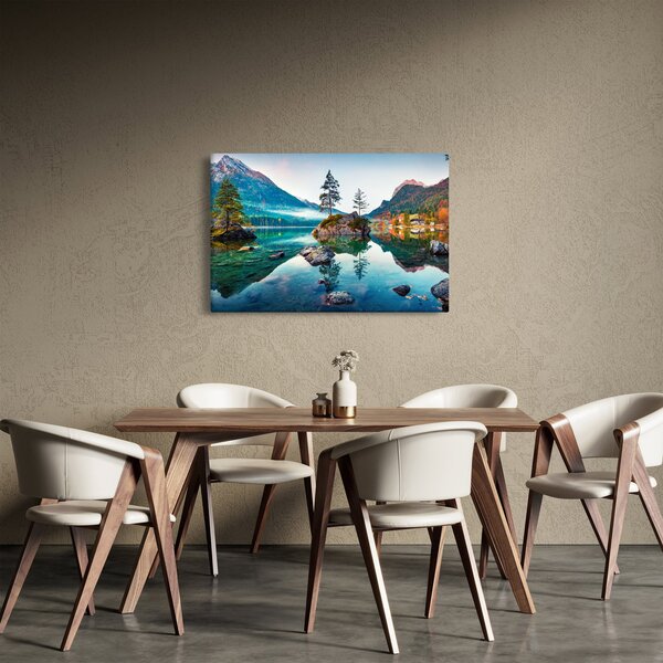 Slika - Jezero Hintersee, Bavarske Alpe, Austrija (90x60 cm)