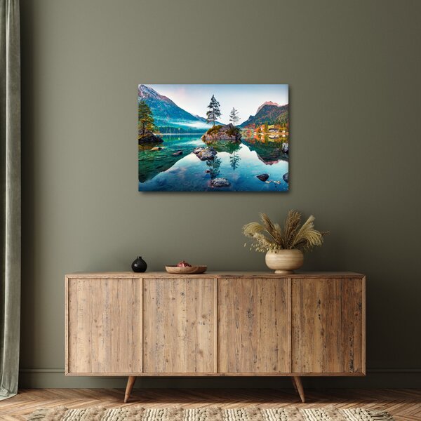 Slika - Jezero Hintersee, Bavarske Alpe, Austrija (70x50 cm)