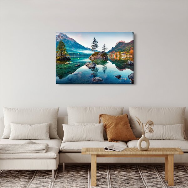 Slika - Jezero Hintersee, Bavarske Alpe, Austrija (90x60 cm)