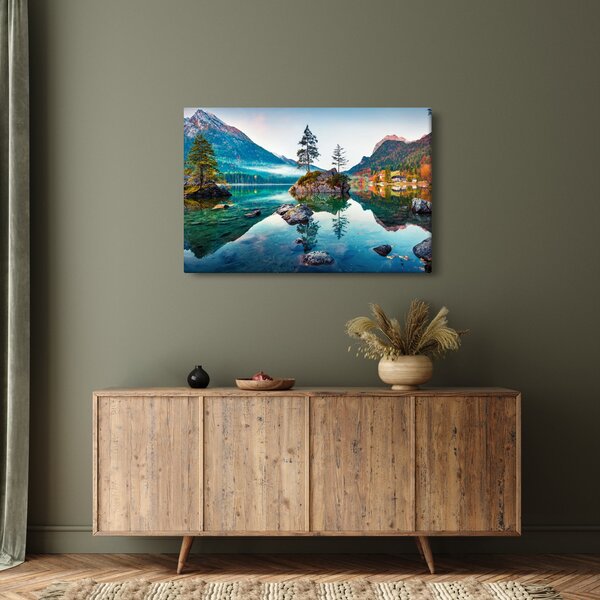 Slika - Jezero Hintersee, Bavarske Alpe, Austrija (90x60 cm)