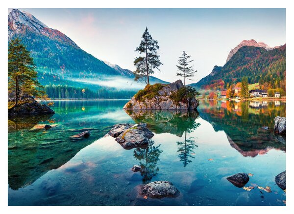 Slika - Jezero Hintersee, Bavarske Alpe, Austrija (70x50 cm)