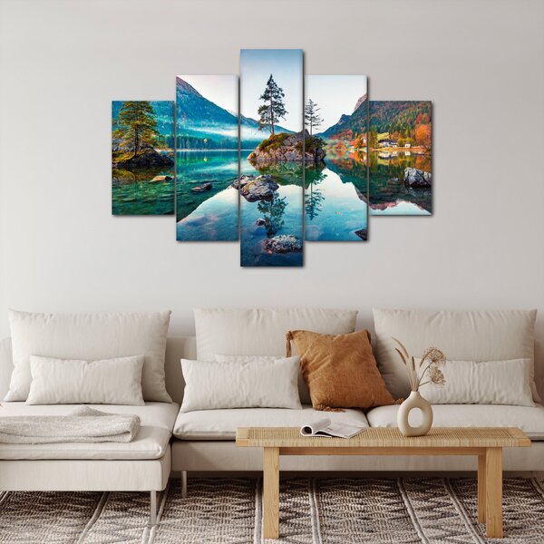 Slika - Jezero Hintersee, Bavarske Alpe, Austrija (150x105 cm)