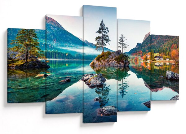 Slika - Jezero Hintersee, Bavarske Alpe, Austrija (150x105 cm)