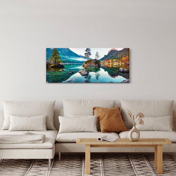 Slika - Jezero Hintersee, Bavarske Alpe, Austrija (120x50 cm)